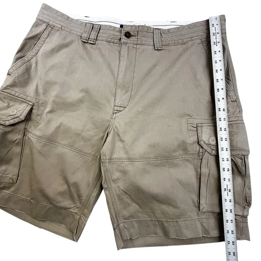 Polo Ralph Lauren Cargo Shorts Mens Size 42 Khaki Military Style 10.5” Inseam
